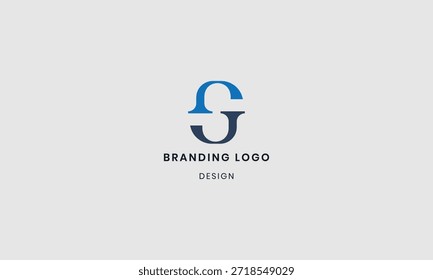 Letra inicial GS design logotipo. isolado no fundo branco