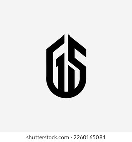 Design der GS-Logo-Vorlage für den Anfangsbuchstaben
