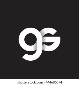 initial letter gs modern linked circle round lowercase logo white black