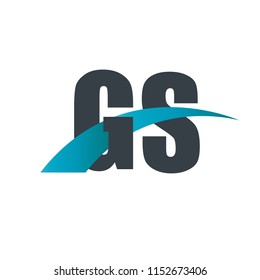 Initial Letter GS Overlapping Design Logo