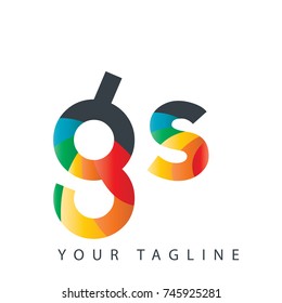 Initial Letter GS Rounded Design Logo