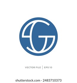 initial letter GS SG globe logo