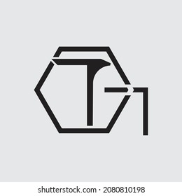 Initial letter GT logo design