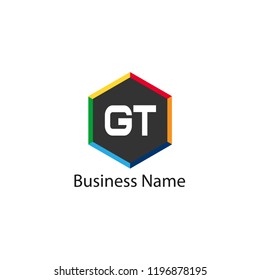 Initial Letter GT Logo Template Design