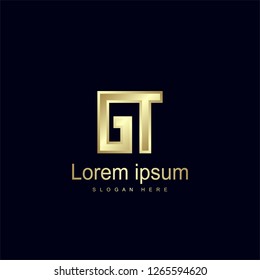 Initial Letter GT Logo Template Vector Design