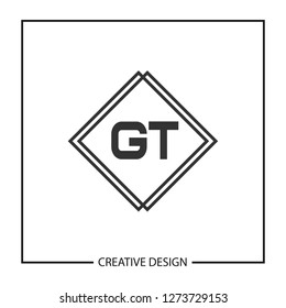 Initial Letter GT Logo Template Design