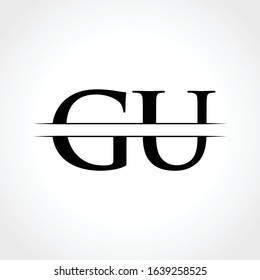Initial Letter GU Creative Logo Design vector Template. Abstract Letter GU logo Design