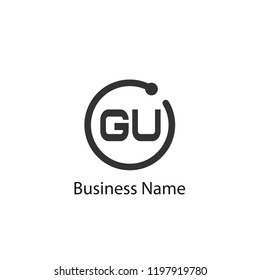 Initial Letter GU Logo Template Design