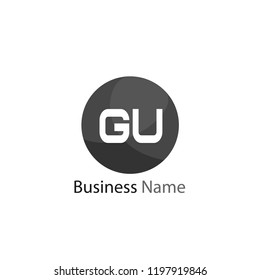 Initial Letter GU Logo Template Design