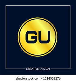 Initial Letter GU Logo Template Design