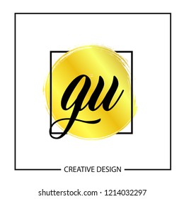 Initial Letter GU Logo Template Design