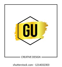 Initial Letter GU Logo Template Design