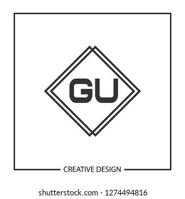 Initial Letter GU Logo Template Design