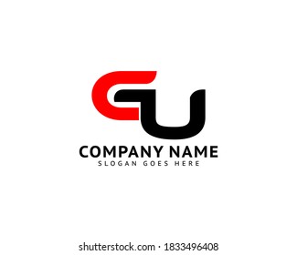 Initial Letter Gu Logo Template Design Stock Vector (Royalty Free ...