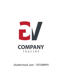Initial Letter GV Design Logo