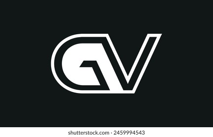 Initial Letter GV Logo Design. GV Logo Design. Creative And Modern GV logo.