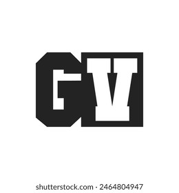Initial Letter GV Logo Design Vorlage. GV-Logo