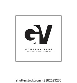 Initial Letter GV Logo - Minimal Business Logo