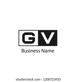 Initial Letter GV Logo Template Design