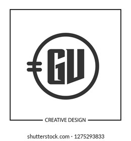 Initial Letter GV Logo Template Design