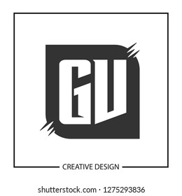 Initial Letter GV Logo Template Design