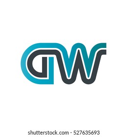 Initial Letter Gw Linked Design Logo Stock Vector (Royalty Free ...