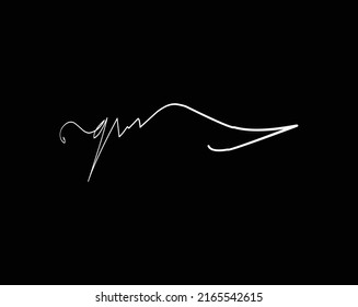 Initial Letter gw Logo - Handwritten Signature Logo
