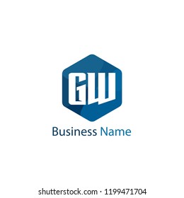 Initial Letter GW Logo Template Design