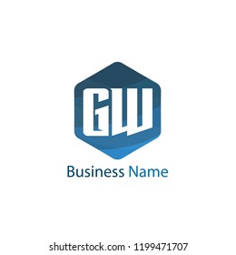 Initial Letter GW Logo Template Design