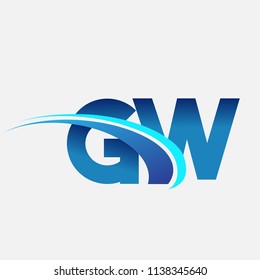 Initial Letter Gw Logotype Company Name Stock Vector (Royalty Free ...