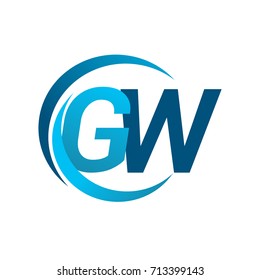 Initial Letter Gw Logotype Company Name Stock Vector (Royalty Free ...