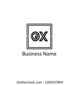 Initial Letter GX Logo Template Design