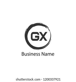 Initial Letter GX Logo Template Design