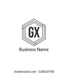 Initial Letter GX Logo Template Design