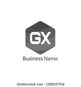 Initial Letter GX Logo Template Design