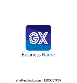 Initial Letter GX Logo Template Design