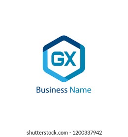Initial Letter GX Logo Template Design