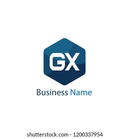 Initial Letter GX Logo Template Design