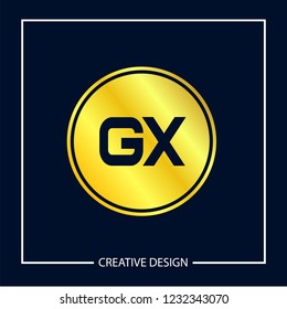 Initial Letter GX Logo Template Design