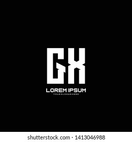 Initial letter GX minimalist art logo vector