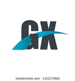 Initial Letter GX Overlapping Design Logo