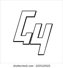 
Initial letter gy logo design creative modern symbol icon monogram