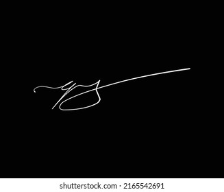Initial Letter Gy Logo Handwritten Signature Stock Vector (Royalty Free ...