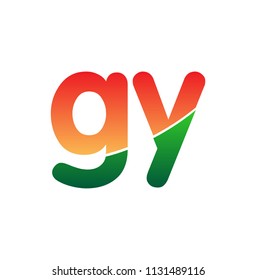 Initial Letter GY Logo Lowercase, colorful logotype Modern and Simple Logo Design.
