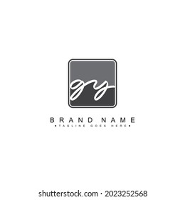 Initial Letter GY Logo - Simple Signature Logo for Alphabet G and Y