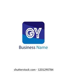 Initial Letter GY Logo Template Design
