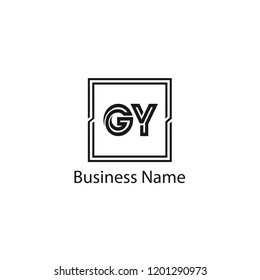 Initial Letter GY Logo Template Design