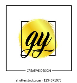 Initial Letter GY Logo Template Design