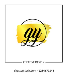 Initial Letter GY Logo Template Vector Design