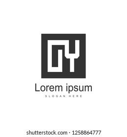 Initial Letter GY Logo Template Vector Design